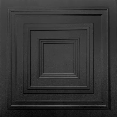 Produktbild von DECCART | 3D-Wandpaneele Modell 31 Schwarz | Dekorative Wandpaneele aus Polystyrol | 50 x 50 cm | 48 Stück / 12 m² | Moderner geometrischer Stil