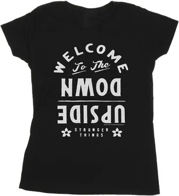 Obrázek produktu pro Netflix - Dámské tričko "Stranger Things Welcome To The Upside Down" BI40334 (S) (Black)