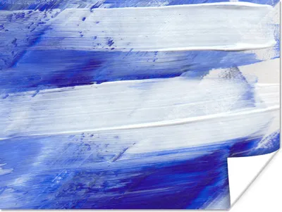 Produktbild von MuchoWow® Poster Farbe - Design - Blau 80x60 cm - Kunst für zu Hause