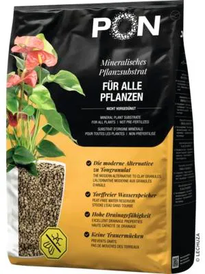 Produktbild von PON-Pflanzsubstrat MONOPON 12 Liter | Drainageschicht und Bodenverbesserung | toffrei und ohne Düngemittel | 13977