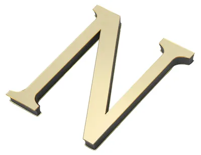 Productafbeelding van 3D Acryl Spiegel Wandletters Zelfklevend in Hellgoud voor Decoratie