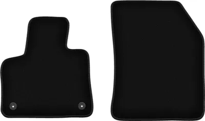 Image de Wielganizator Tapis avant de sol velours sur-mesure pour Peugeot 5008 II (2017-2020, crossover 7 places) noir, jeu 2 pièces, fixations