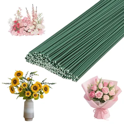 Productafbeelding van Bloemendraad - 150 stuks bloemistendraad - Voor knutselen en bloemschikken - Groen, 30 cm x 2 mm