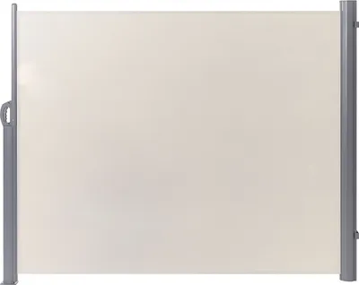 Produktbild von BELIANI Seitenmarkise Beige Aluminium 160x300 cm ausziehbar mit Standfuß wasserabweisender UV-beständiger Stoff Outdoor Garten Terrasse