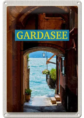 Produktbild von Blechschild Reise 20x30cm Gardasee Italien See Urlaub Sommer