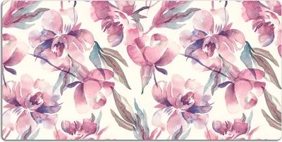 Produktbild von Schreibtischmatte Tischunterlage 120x60 cm Mauspad - Pinke Blumen