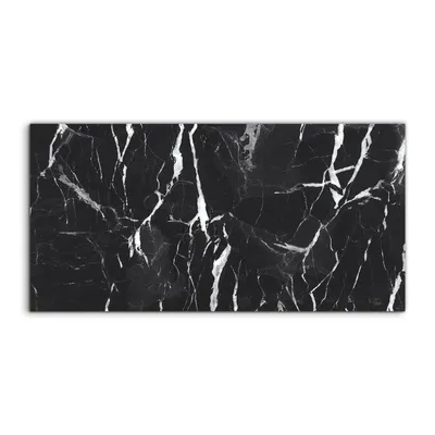 Produktbild von Coloray Spritzschutz aus Glas 100x50  Wandkunst Küchenrückwand Abstrakt Struktur aus schwarzem Marmor