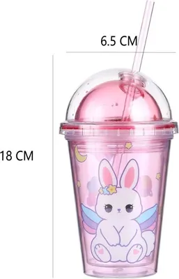 Zdjęcie produktu dla Kubek Ze Słomką I Pokrywką Na Wodę 350Ml