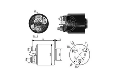 Obrázek produktu pro ERA ZM491 Magnetický spínač pro startér, kompatibilní s vozy PEUGEOT 206 hatchback (2A/C), 207 (WA, WC), 206 CC (2D), 207 CC (WD) a CITROËN BERLINGO (B9)