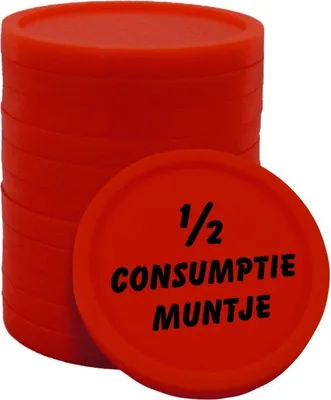 Immagine prodotto di CombiCraft 1/2 monete consumo stampate Ø23mm - Rosso - 100 pezzi