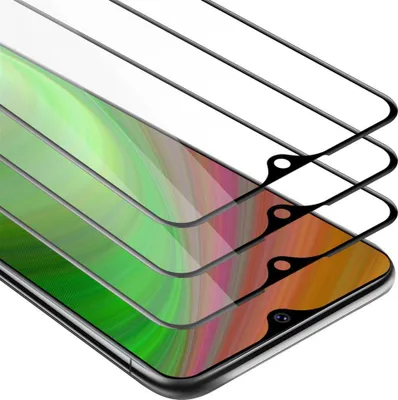 Image de Cadorabo 3x film blindé plein écran pour Vivo Y91C film de protection en noir verre de protection d'écran tempered