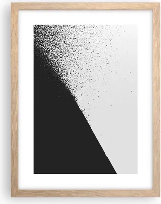 Produktbild von Gerahmtes Poster - Rahmen in heller Eiche - Schwarzweiß Hintergrund Geometrie - 30x40 cm - Wand Bild - Wanddeko - Wandbilder - Kunstposter - Wandposter - Bilderrahmen - Bilder - P2NPA30x40-4989