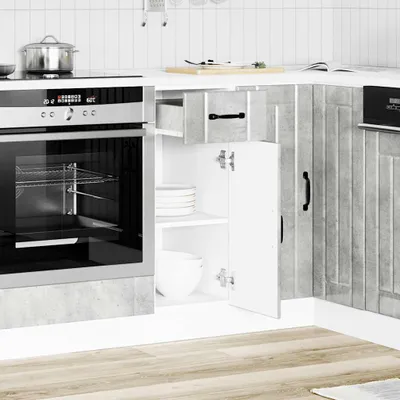 Zdjęcie produktu dla vidaXL Szafka kuchenna Lucca beton szara materiał drewnopochodny