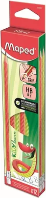 Produktbild von Kidy Learn Grip HB Radiergummi Bleistift (12Stück) MAPED