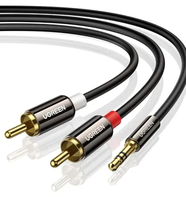 Produktbild von UGREEN Audio Cable – 3.5 mm to 2 RCA – 5 m – Black