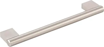 Zdjęcie produktu dla Uchwyt Grimme Bertaut LA 192 mm - uchwyt meblowy z szyną ø 14 mm, szerokość uchwytu kuchennego 209 mm, efekt stali nierdzewnej
