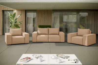 Produktbild von Kaiser Möbel Gartenmöbel set 2+1+1 SONNE für den Garten, die Terrasse, den Hof, gemütliche Capucino