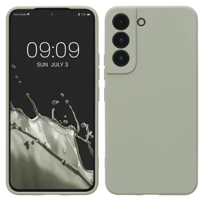 Produktbild von kwmobile Handyhülle für Samsung Galaxy S22 Hülle - weiches Handy Silikon Case - Schutzhülle Cover - Graugrün