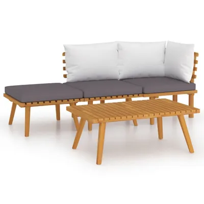 Produktbild von vidaXL 4-tlg. Garten-Lounge-Set mit Kissen Massivholz Akazie