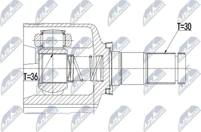 Produktbild von NTY Gelenksatz Antriebswelle Getriebeseitig für RENAULT MEGANE III Grandtour (KZ0/1) NPW-RE-092
