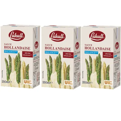 Obrázek produktu pro Lukull omáčka Hollandaise Balance cremig  250ml 3er Pack