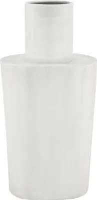 Image de Vase en métal blanc, hauteur : 28,5 cm