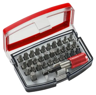 Produktbild von Bit-Box Bitset Bithalter - 32-teilig - Sechskantschaft ISO 1173 - mit Gürtelclip