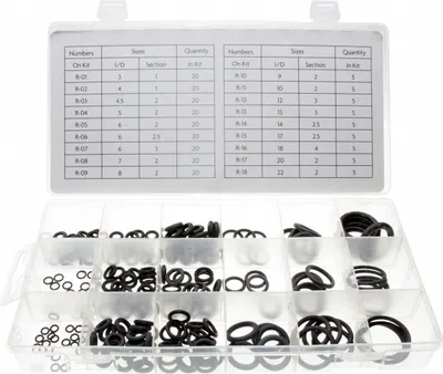 Produktbild von 225 x O Ring Sortiment Dichtring Dichtung ø 3 bis 22 mm Spezial Säurebeständig