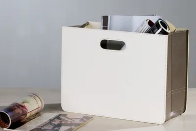 Produktbild von Zeitungskorb, weiß/grau