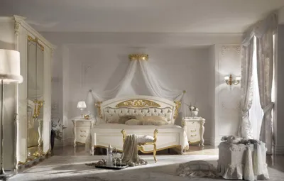 Obrázek produktu pro Italský nábytek do ložnice designové postele manželské postele zlaté 180x200cm