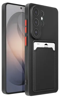 Image de Avizar, étui avec pochette pour cartes et protection pour appareil photo pour Samsung Galaxy S26 Ultra, noir