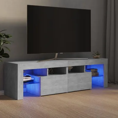 Obrázek produktu pro Nábytek TV skříňka s LED osvětlením betonově šedá 140x36,5x40 cm - TV skříňka 804368