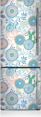 Produktbild von Kühlschrankmagne Kühlschrank Aufkleber Magnetfolie Dekoration 70x190 cm - Weinleseblumen.
