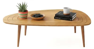 Produktbild von Wohnzimmertisch Dgalluzz, Niedriger Wohnzimmertisch, Kaffeeregal, Couchtisch für Sofa, 115x50h38 cm, Eiche
