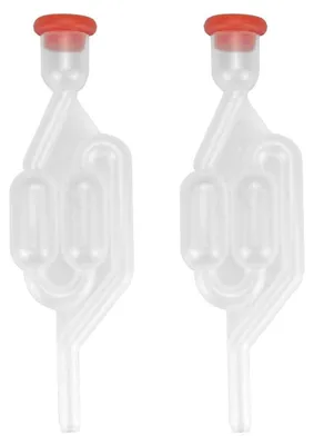 Produktbild von Gärstopfen, Gärröhrchen, Kunststoff-Luftschleuse, Gärauslassventil, SAS-Luftschleuse, transparenter Bubbler zum Brauen von Wein und Apfelwein, 17,5 x 5,5 cm