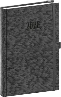 Obrázek produktu pro Notique Denní diář Rivoli 2026, šedý, 15 x 21 cm