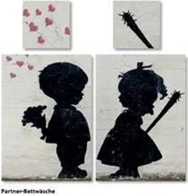 Produktbild von Banksy Designer Bettwäsche , 200 x 135, 80 x 80, Standard 100, 100% Baumwolle