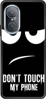 Produktbild von König Design Hülle kompatibel mit Huawei nova 9 SE Kunststoff Soft Handyhülle - Handy Case Dont Touch My Phone Schwarz