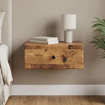 Obrázok produktu pre vidaXL Nástenný nočný stolík z recyklovaného dreva 49 x 34,5 x 20 cm