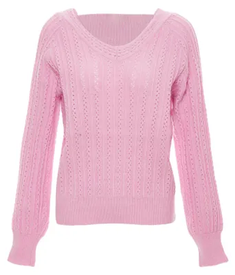 Image de Pull pour femmes MALUBA - Couleur lilas, taille M/L