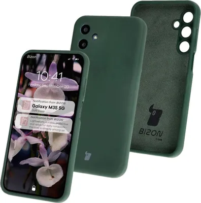 Produktbild von Handyhülle für Galaxy M35 5G, Bizon Soft Case, Dunkelgrün