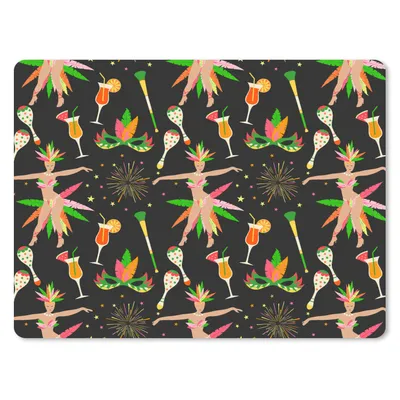Produktbild von MuchoWow® Mauspad Mousepad Brasilien - Karneval - Muster 23x19 cm - Mousepads - Maus Mat - Pad - Mausunterlage - Schreibtischunterlage - Mauspad