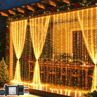 Produktbild von Lichtervorhang mit 600 LEDs, 6 x 3 Meter, wasserdicht