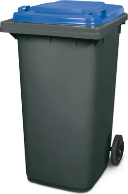 Produktbild von BRB 240 Liter MGB, Mülltonne Abfalltonne, grau mit blauem Deckel