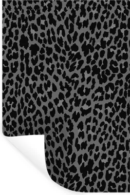 Produktbild von MuchoWow® Wandtattoo Wandsticker Wandaufkleber Leopardenmuster - Design - Grau 80x120 cm Selbstklebend und Repositionierbar - Repositionierbar - Wasser abweisend