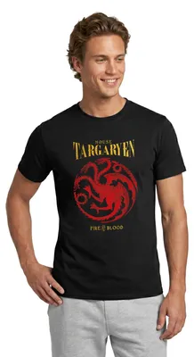 Produktbild von Spreadshirt Game Of Thrones Haus Targaryen Fire & Blood Männer T-Shirt, XL, Schwarz
