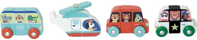 Imagen del producto de Vilac: Puzzle magnético de madera, tema: transporte