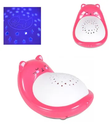 Produktbild von Moni Nachtlicht Tiere Musikspielzeug Spieluhr Lichtfunktion, Melodien, Projektor pink