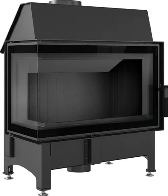 Produktbild von Kamineinsatz aus Stahl ZIBI DECO links 11 kW Ø 180 schwarz Verkleidung
