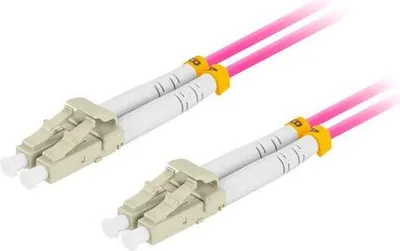 Image de Lanberg MM LC/UPC-LC/UPC DUPLEX fibre optique patchcord 3.0MM OM4 50/125 LSZH 15M violet
